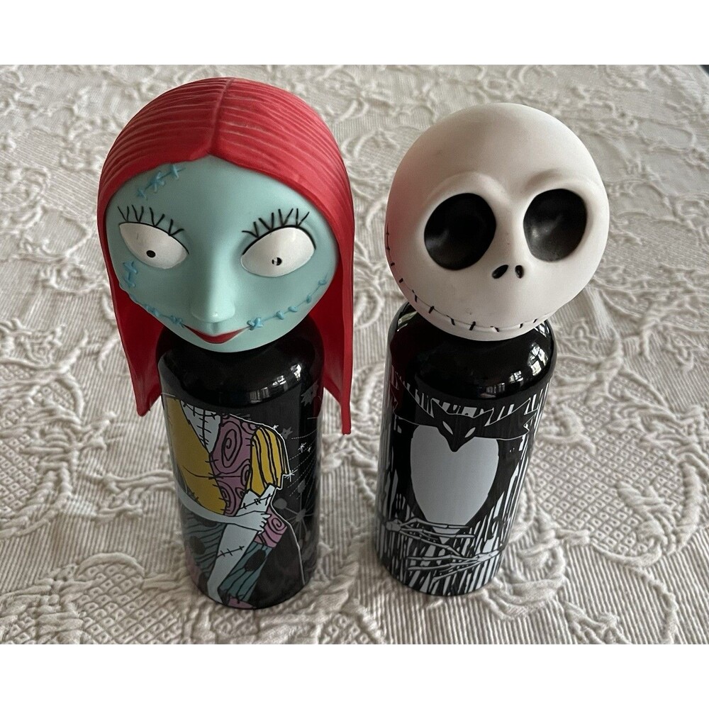 The Nightmare Before Christmas Jack & Sally Aluminum Water Bottle Set